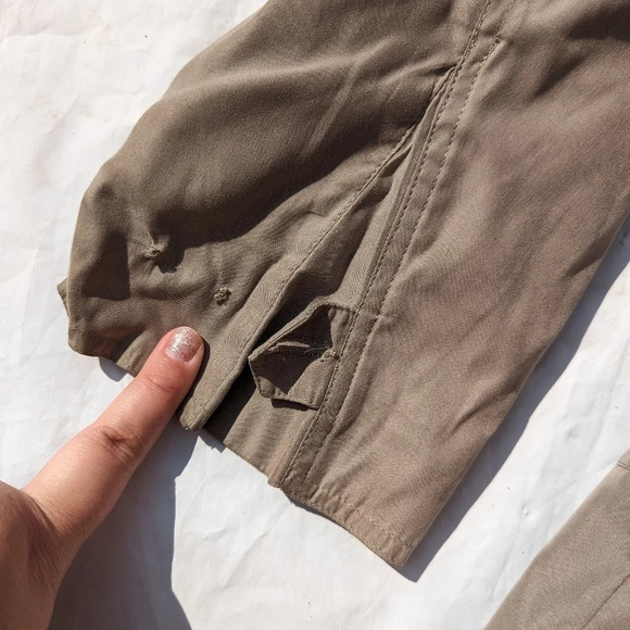 London Fog Men's Jacket XL Button Lining Beige Green - All Season - Zipped Hood - Picture 4 of 14